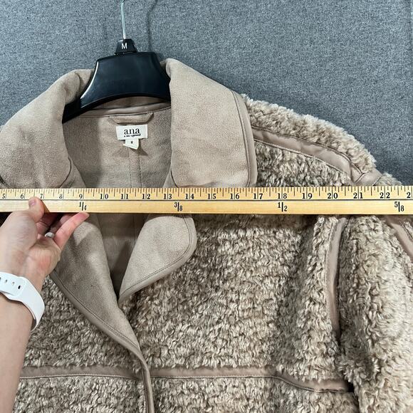 a.n.a Women's Winter Outerwear Coat Faux Shearling Midweight Coat Size M - Picture 7 of 15